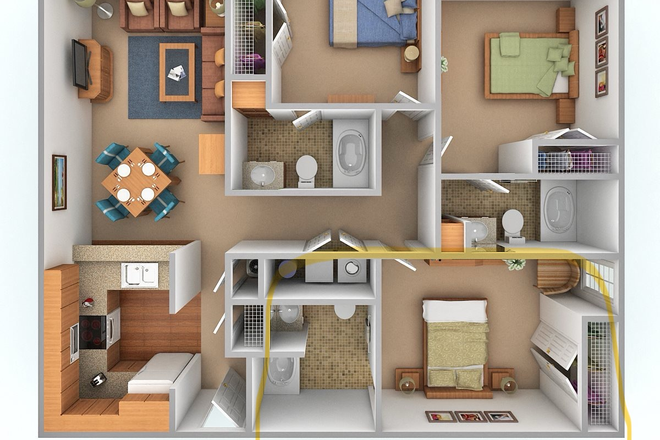 Floor Plan - Mountaineer Village Apartments