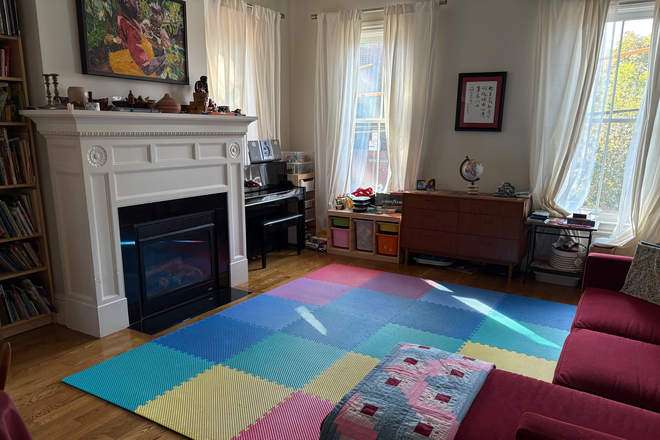 Living room - Renovated Victorian in Mid-Cambridge, 3bd/4ba, fully furnished Townhome