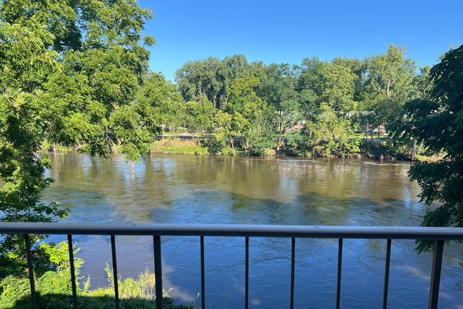 Balcony St. Joseph River view - Gorgeous Riverfront Condo less than 1 mile from ND