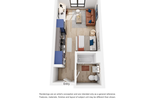 Floor Plan - SPRING 2027 Studio Apartment - ArtHaus Telegraph