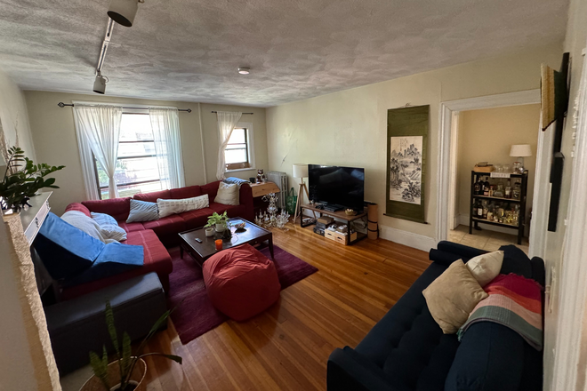 Living room - Spacious Brookline apartment, next to TJs, 15 min walking to Longwood.