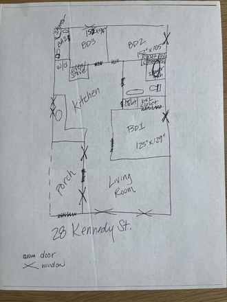 floorplan - Cozy Kennedy Street Charleston Cottage near MUSC