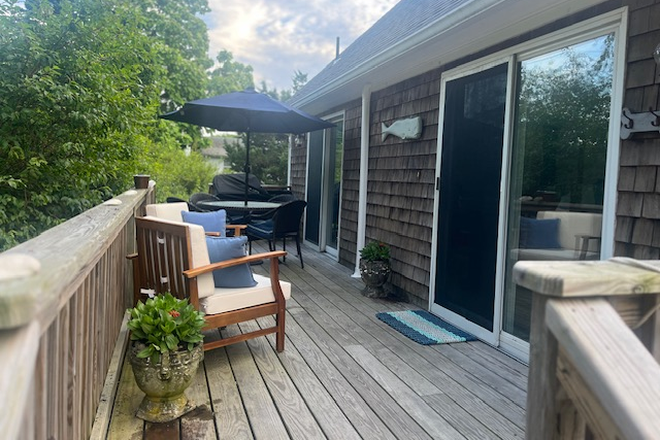 Outdoor Deck - 2 Bedroom Updated Beach House - Fully Furnished Near Matunuck Oyster Bar & East Matunuck Beach
