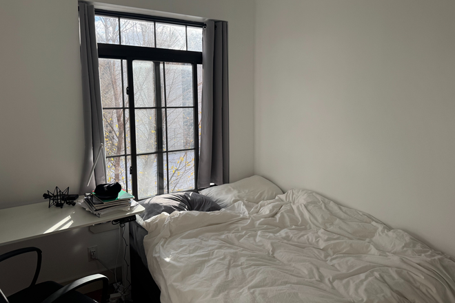 Bedroom (incl. full bed, desk and dresser) - Room for Sublet in 3-Bedroom, 1.5 Bathroom Bushwick/Williamsburg Apt. Shared w/ 2 Male Sophomores