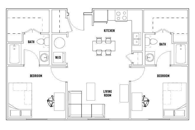 Unit Layout - University Crossings Apartments