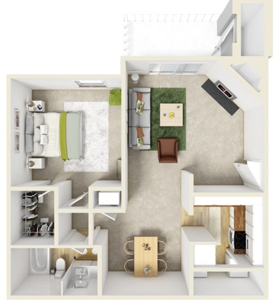 Floorplan - Private apartment for sublet near campus