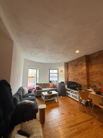 Living Room/Kitchen - Apartment Steps from the T and Campus!