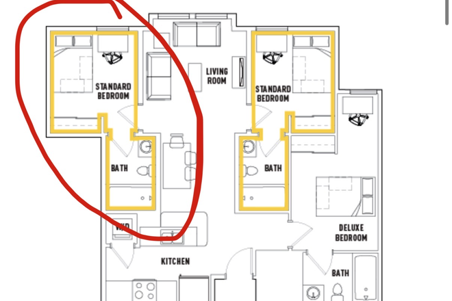Floor plan - 1200 West Marshall summer sublease 2026 Apartments