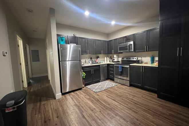Kitchen and Hallway - East Village Flats Private Room Sublease
