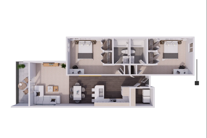 floorpan layout - Oakbrook Walk one bedroom with private bathroom for sublease