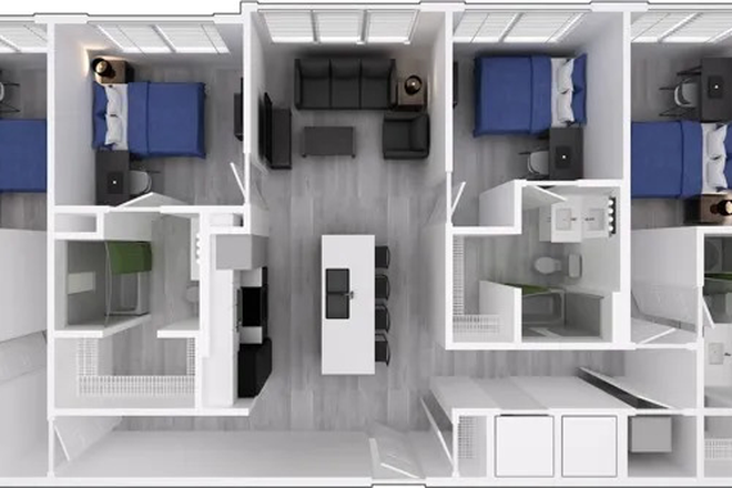 4x4 floorplan - Park Place Apartments