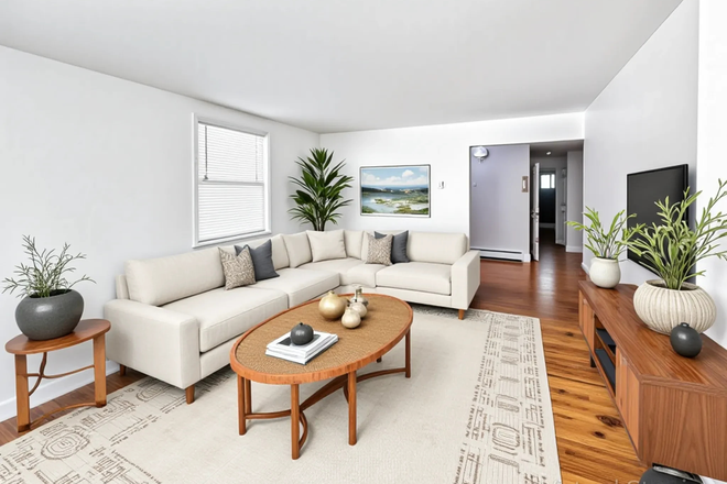 Living Room - Largest 1-Bedroom 1-Bath on the Market! Now with a Laundry Center! Duplex