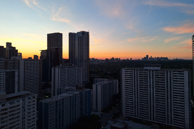 Balcony view - 1 Furnished Bedroom Apt. (personal balcony) in Downtown *all utilities incl*