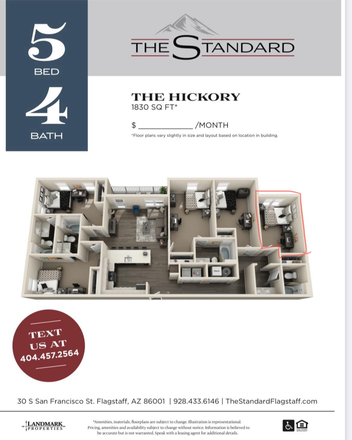 Floor plan - The Standard at Flagstaff Apartments