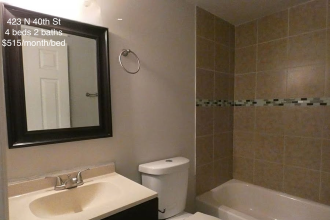 1st floor bathroom (1 of 2 bedrooms) - Multiple apartments for Sep 1 move-in close to Drexel campus starting $515/month