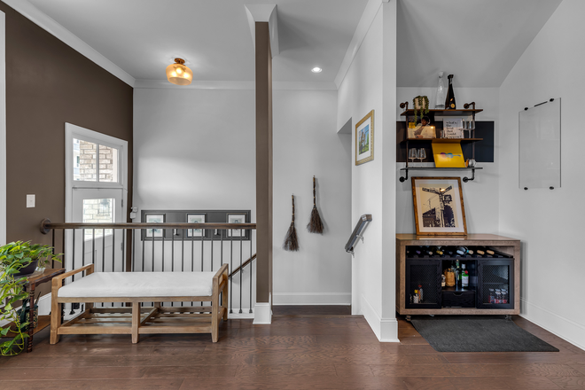 View of Foyer from kitchen - Luxury 4BR Townhome by Kensington MARTA – Easy Commute to Emory & GSU