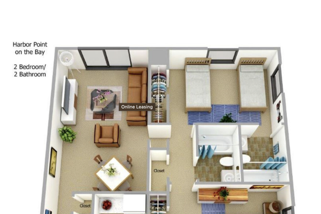 The master bedroom (attached bathroom) is for rent - Harbor Point Apartments