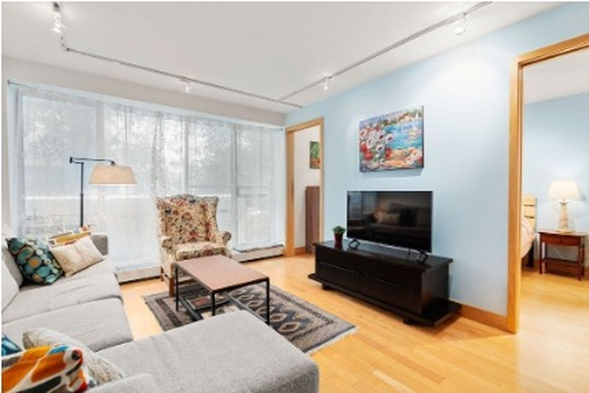 Living room - Lovely furnished 1 bedroom steps from Harvard Condo