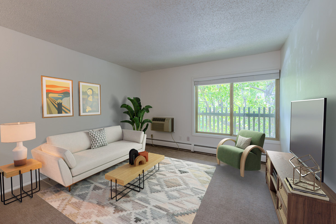 Living Room-virtually stage - 2BR Top-Floor Unit | Heat/Water/Trash Included | 2 Parking Spots | Near Bus & Shops | $925/person