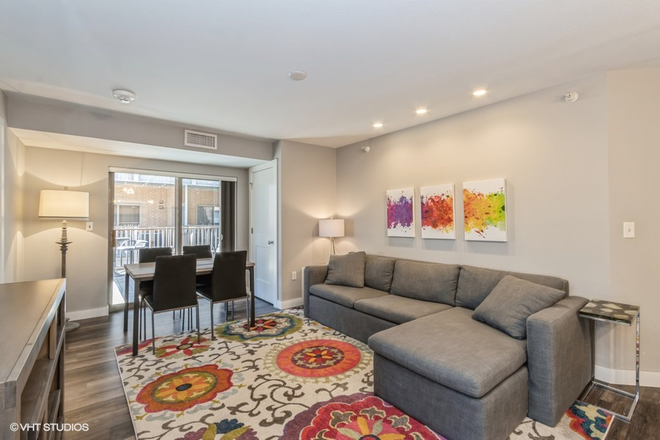 livingroom, sliding doors to deck - Linn St., one block from Bread Garden, elevator, secured entrance, video surveillance