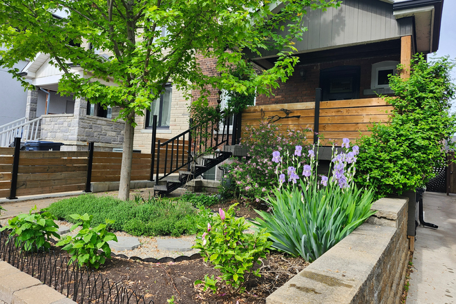 Front Yard - with Separate Entrance - Large Furnished 1-Bedroom Basement Apartment - Newly Renovated