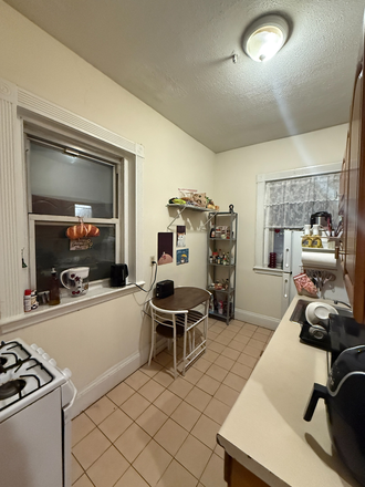 Kitchen - finding 1 female roommate for a cute fenway apartment with 2 female roommates (3bd, 1bath)