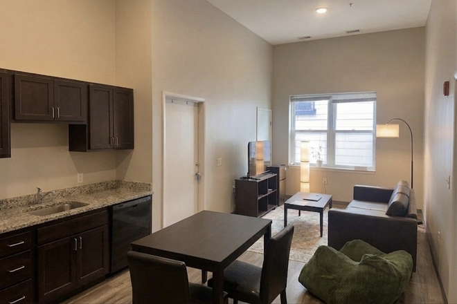 Living Room - Euclid 3, Building 3 Apartments