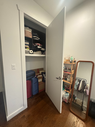 Closet of bedroom - furniture not included - 1 bedroom shared bathroom in 4x2 apartment, Crown Heights, Brooklyn - Not the entire apartment