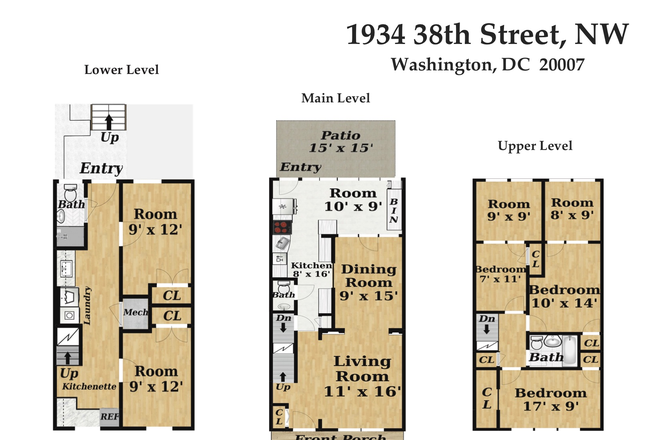 Floor plans - 2026-2027 term Very Large  Georgetown townhouse