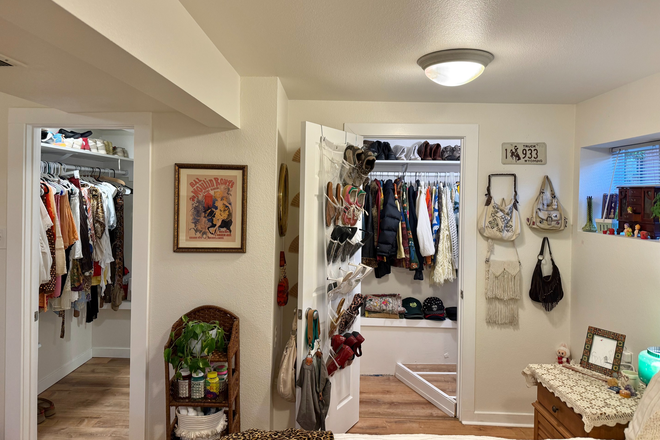 View of both walk-in closets - Bedroom in home located one block to UMC. 8 person. 30% off original rent! (Sublet)