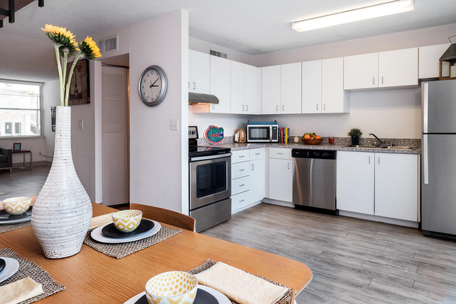 Kitchen - Courtyards Apartments - Live Across the Street from UF this Summer!