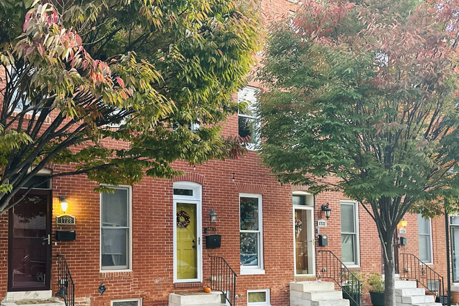 front outside - Three-bedroom, furnished home only a leisurely walk from Johns Hopkins Medical Campus