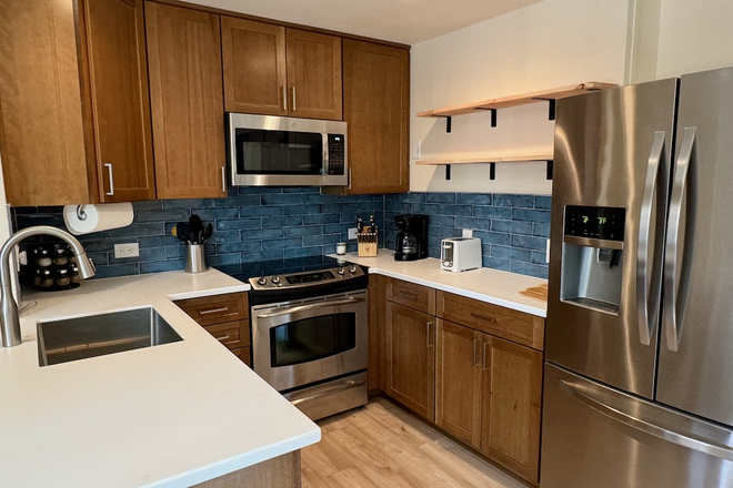 Kitchen - Modern 1-Bedroom Apartment with Private Patio in East Boulder
