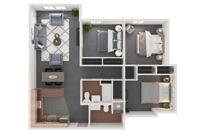 Apartment floor plan - University Crossing Vesta