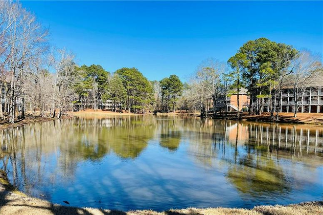 Outside Common Grounds - Lakewood Commons Condo, lots of parking, short drive to campus.