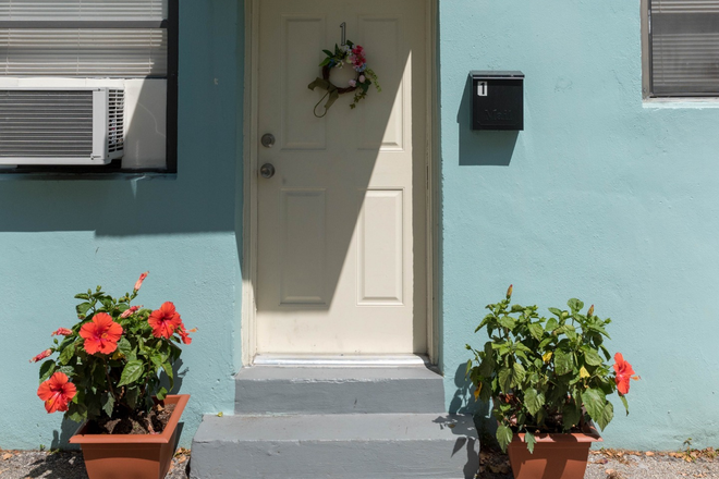 Front door of unit - Historic Coconut Grove, close to public transportation, MetorRail & Cocowalk Apartments