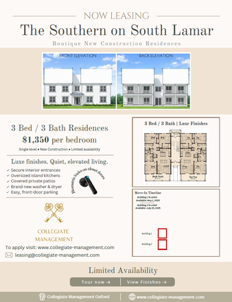 The Southern on South Lamar! - Boutique New Construction: The Southern