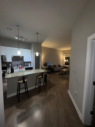 Entrance, bathroom to the right, kitchen to the left and living room in the front. - 1B1B - Apt 650 in 810 9th st