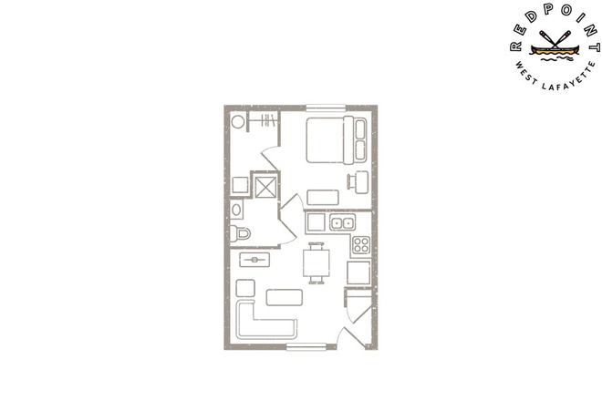 Floor Plan - Redpoint 1B/1Ba - Lease Take Over Apartments