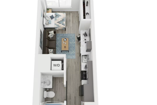 Complete floor plan. The furniture in the image is included in the lease - LEASE TAKEOVER NEAR RICE UNIVERSITY AND MEDICAL CENTER