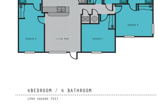 Floorplan - Campus Village Apartments Relet