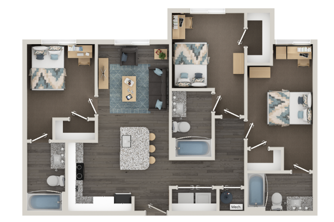 3 bed 3 bath - Aspen State College