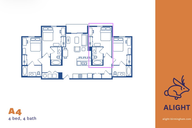 Floor Plan - Alight Birmingham Apartments