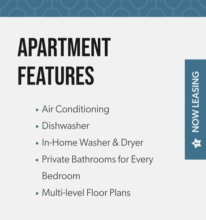 Apartment features - The Quarters mankato Apartments