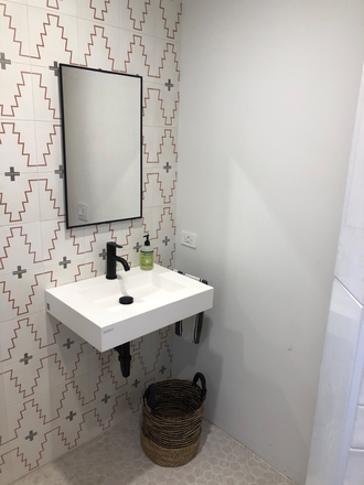 Shower and Toilet Behind Me - Private Room with Ensuite Bathroom