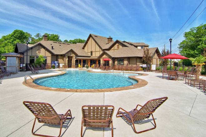 Outside Pool View - University Village at 2505 Apartments