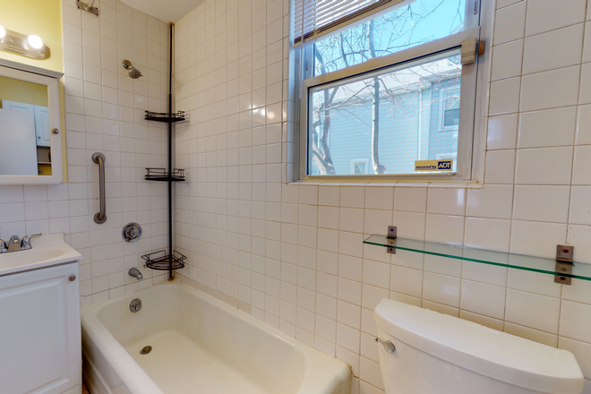 Modern Tile Bath - 35 Marion St Medford U2 Apartments