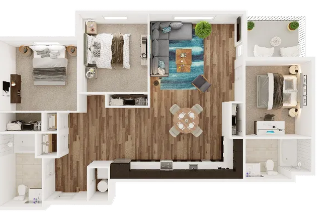 Floor Plan, Check out Virtual Tour Link for a Better Look - Union9Seventy
