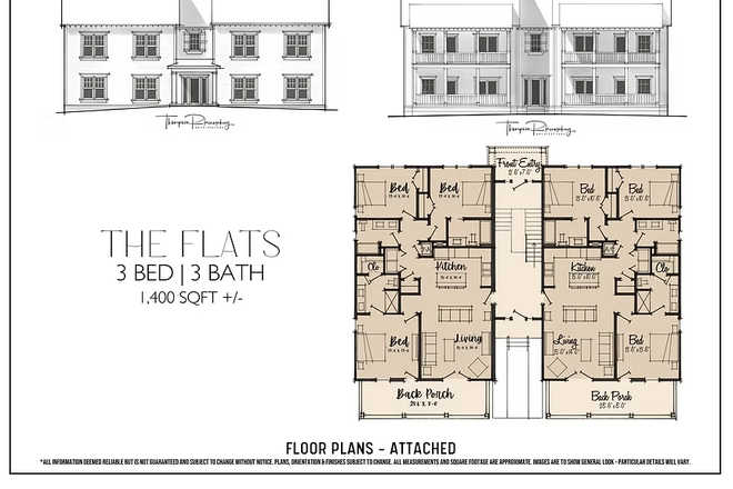 Floor Plan with Luxe Finishes - Boutique New Construction: The Southern Townhome
