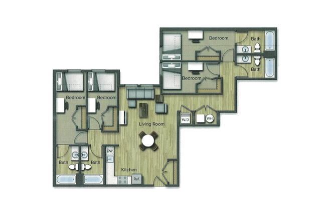 Floor Plan D8 - Terrapin Row Apartments